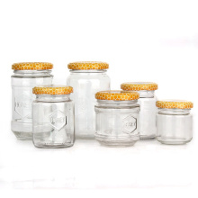 100ml 180ml 700ml Empty Glass Storage Jam honey pickle Glass Jar with metal lid